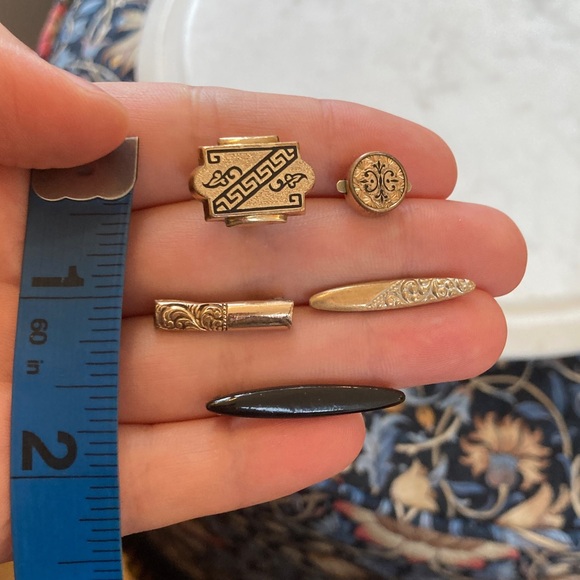 Antique Victorian & Edwardian Parts/Repair Lot, Taille D’epargne Black Enamel - Picture 10 of 10